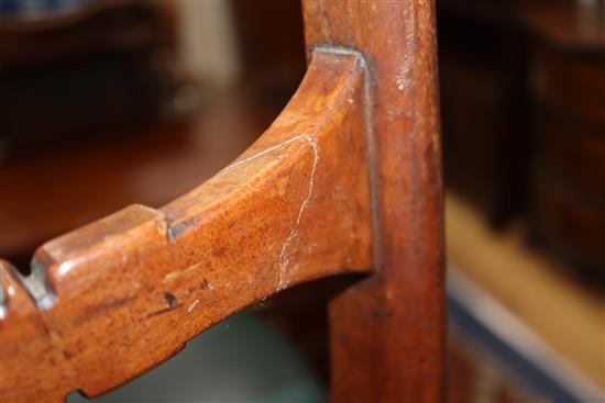 A Regency mahogany harpists chair